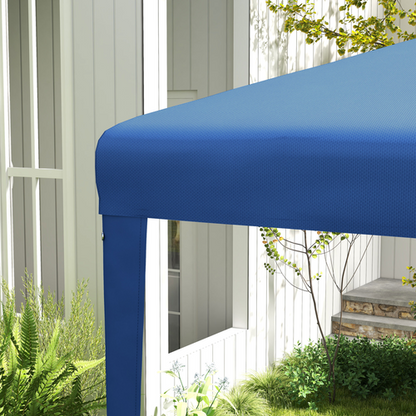 Outsunny Garden Gazebo Marquee Party Tent Wedding Canopy Patio Blue 2.7 x 2.7m