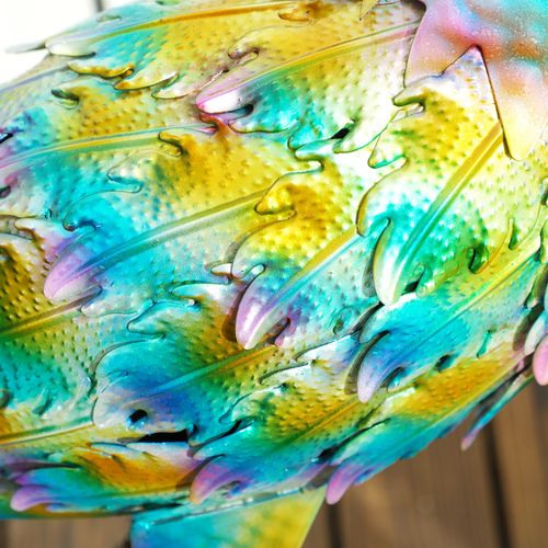 Outsunny Peacock Garden Statue, Metal Garden Gift with Stakes, Multi-Colour