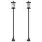 Outsunny LED Outdoor Solar Post Lights, Waterproof IP44, Cool White, 2 Pack